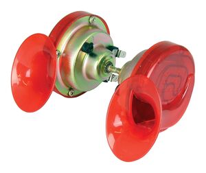 BIKE IT Red Twin Pack Snail Horn - 12V 