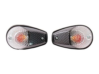 BIKE IT Original Fairing Indicators With Carbon Body And Clear Lens
