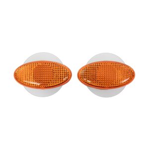 BIKE IT Oval Slim Fairing Indicators With Amber Lens 