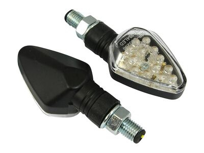 BIKE IT Short Stem LED Diamond Indicators With Black Body And Clear Lens