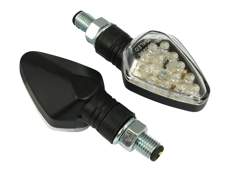 BIKE IT Short Stem LED Diamond Indicators With Black Body And Clear Lens click to zoom image