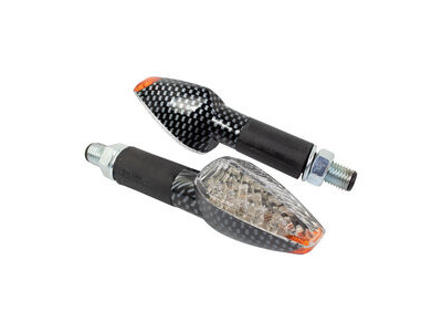 BIKE IT Long Stem LED Force Indicators With Carbon Body And Clear Lens