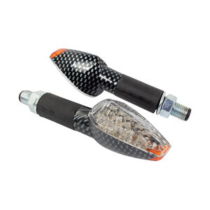 BIKE IT Long Stem LED Force Indicators With Carbon Body And Clear Lens 