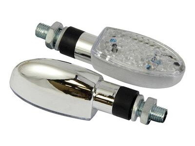 BIKE IT LED Orb Indicators With Chrome Effect Body And Clear Lens