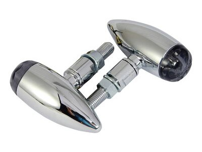 BIKE IT LED Spirit Indicators With Chrome Body And Black Lens