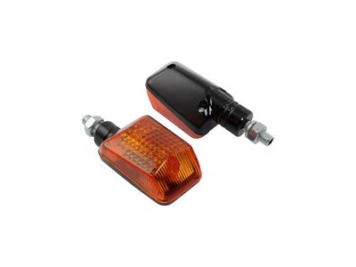 BIKE IT Short Stem Mini Indicators With Black Body And Amber Lens