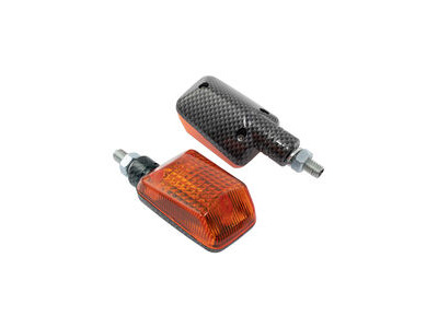 BIKE IT Short Stem Mini Indicators With Carbon Body And Amber Lens