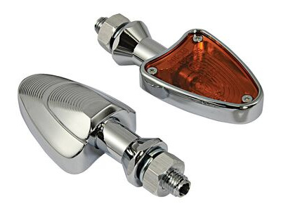 BIKE IT Shark Head Indicators With Alloy Body And Amber Lens