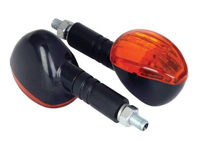 BIKE IT Bike IT Midid Axe Indicators With Black Body And Amber Lens