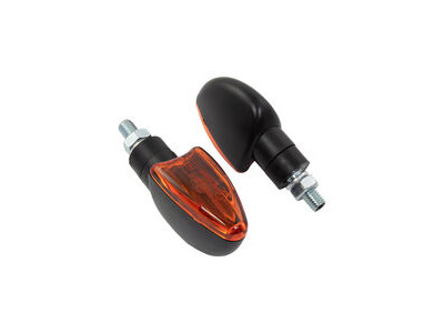 BIKE IT Short Stem Mini Spear Indicators With Black Body And Amber Lens