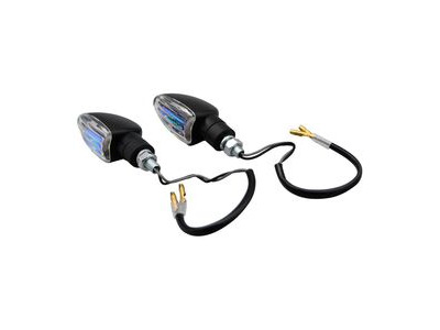 BIKE IT Short Stem Mini Spear Indicators With Black Body And Iridium Lens