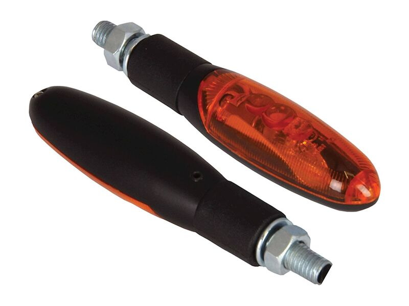 BIKE IT Torch Indicators With Black Body And Amber Lens click to zoom image