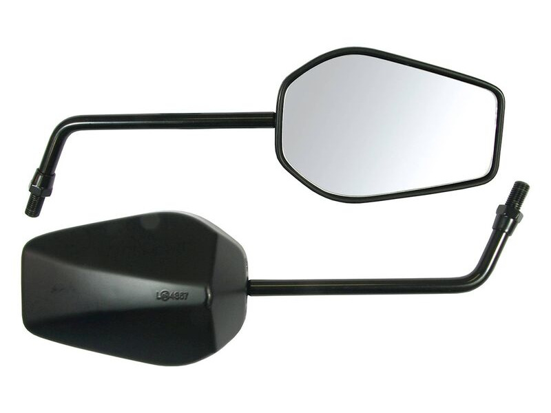 BIKE IT Black Universal Mirrors With 10mm Thread - #U022 click to zoom image
