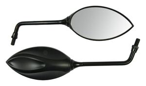 BIKE IT Black Universal Mirrors With 10mm Thread - #U023 