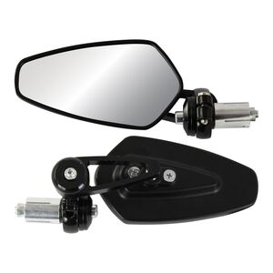 BIKE IT Universal Titan Bar End Mirrors Black Pair - #U030 click to zoom image