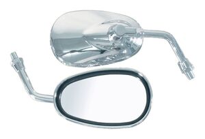 BIKE IT Mini Chrome XV Type Universal Mirrors With 10mm Thread 