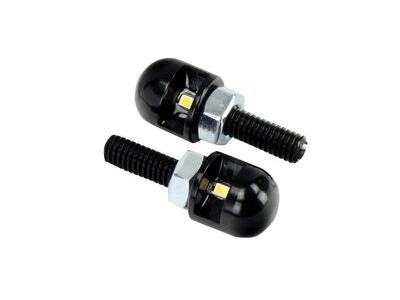 BIKE IT Black LED Number Plates Lights Bolts