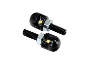 BIKE IT Black LED Number Plates Lights Bolts 