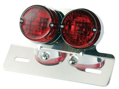 BIKE IT Chrome Surround Twin Universal Rear Light