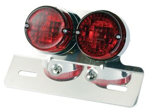 BIKE IT Chrome Surround Twin Universal Rear Light 