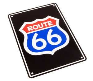 BIKE IT Aluminium Parking Sign - Route 66 