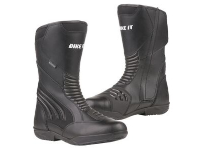 BIKE IT 'Burhou' All-Seasons Waterproof Black Sports Touring Motorcycle Boot