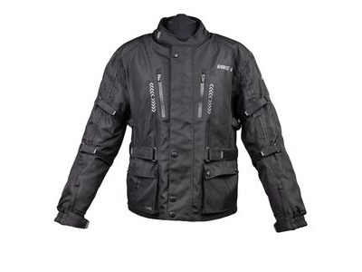 BIKE IT 'Triple Black' Waterproof Adventure Motorcycle Jacket