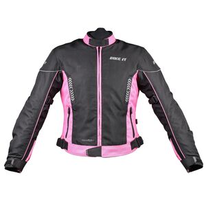 BIKE IT 'Insignia' Ladies Motorcycle Jacket (Pink) click to zoom image