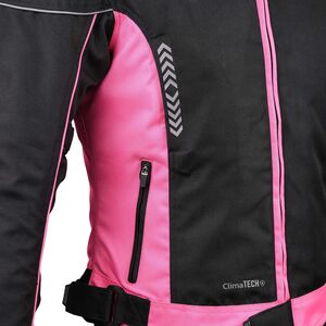 BIKE IT 'Insignia' Ladies Motorcycle Jacket (Pink) click to zoom image
