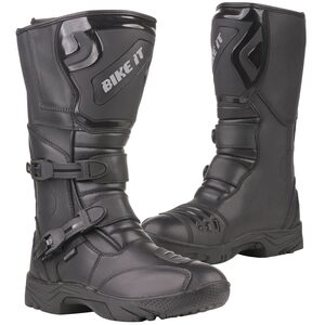 BIKE IT 'Triple-Black' Motorcycle Adventure Boot (Black) 2021