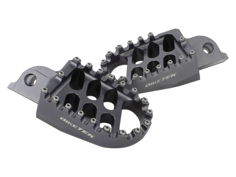 BIKETEK MX Forged Wide Platform Footpegs Suzuki Gun Metal #33GM click to zoom image