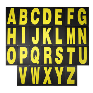 BIKETEK Pit Board Letter Kit Yellow 26pcs 