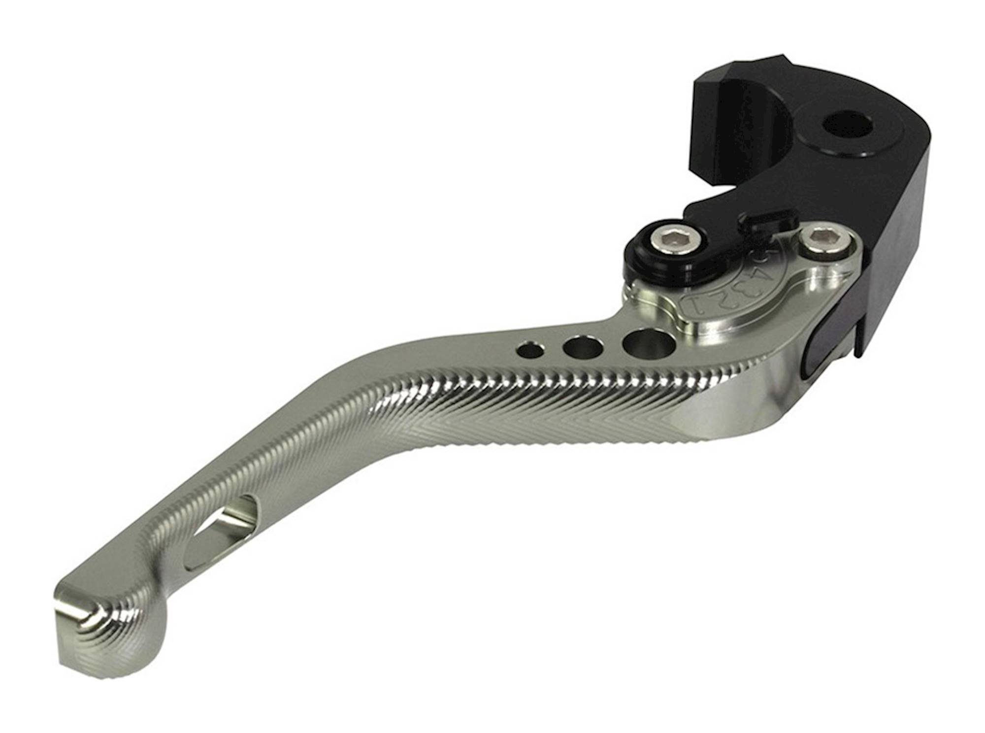 BIKETEK Adjustable CNC Brake Lever Short Titanium / Black Adjuster