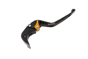 BIKETEK Adjustable CNC Brake Lever Long - Black / Gold Adjuster - #B66 