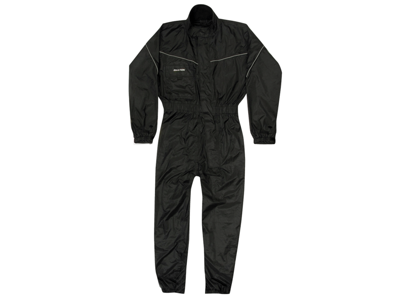 BIKETEK One Piece Black Rainsuit click to zoom image