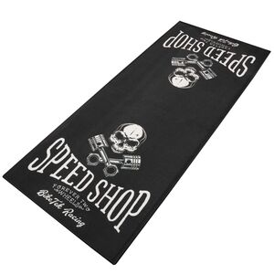 BIKETEK 'Series 7' Garage Mat - 'Speed Shop' (190x80cm) 