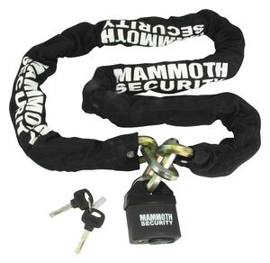 MAMMOTH SECURITY 12mm Hexagon Lock & Chain - 1.8m Length 