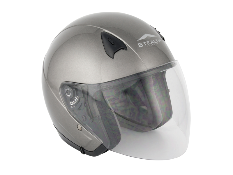 STEALTH NT200 Adult Open Face Helmet - Gunmetal click to zoom image