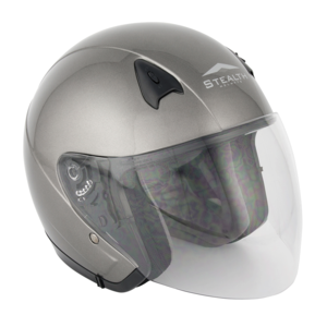 STEALTH NT200 Adult Open Face Helmet - Gunmetal 