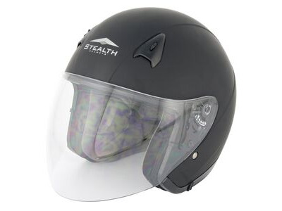 STEALTH NT200 Adult Open Face Helmet - Matt Black