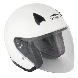 STEALTH NT200 Adult Open Face Helmet - White 