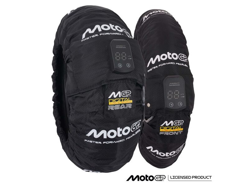 MOTOGP Digital Tyre Warmers Set for Front 120/70-17- Rear 180-190/55-17 with UK 3 Pin Plug click to zoom image