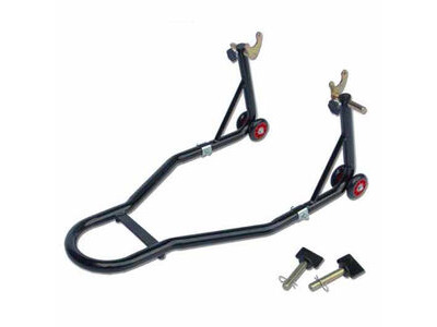 BIKEWORKSHOP JL-M05014 steel rear motorcycle paddock stand with hooks