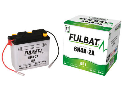 FULBAT Battery Dry - 6N4B-2A, With Acid Pack