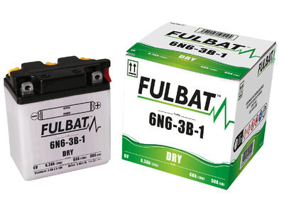 FULBAT Battery Dry - 6N6-3B-1, With Acid Pack