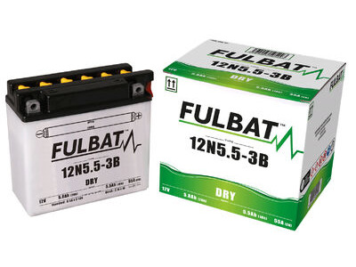FULBAT Battery Dry - 12N5.5-3B, With Acid Pack