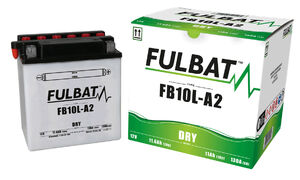 FULBAT Battery Dry - FB10L-A2, With Acid Pack 