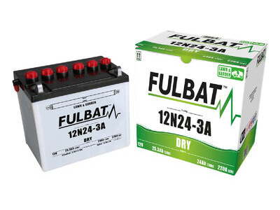FULBAT Battery Dry - 12N24-3A, With Acid Pack