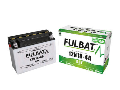FULBAT Battery Dry - 12N18-4A, With Acid Pack