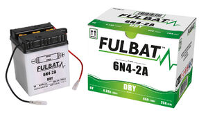 FULBAT Battery Dry - 6N4-2A, With Acid Pack 